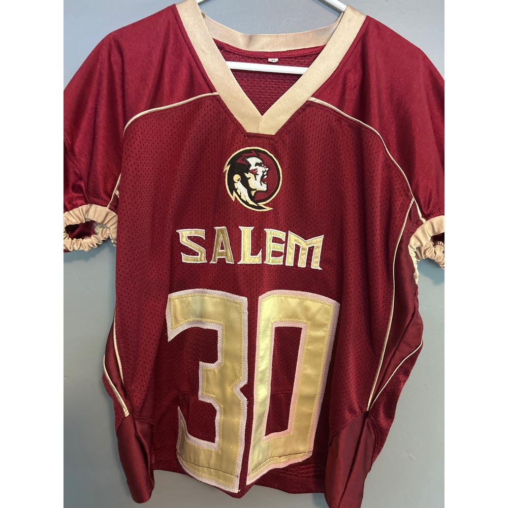 Salem Seminoles Football Jersey Mens XL Maroon Gold #30 Salem High School GA